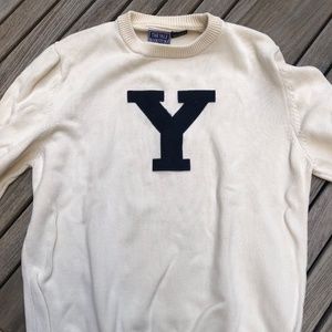 Yale Bookstore Letter Sweater, 100% Cotton, Cream, XS/S